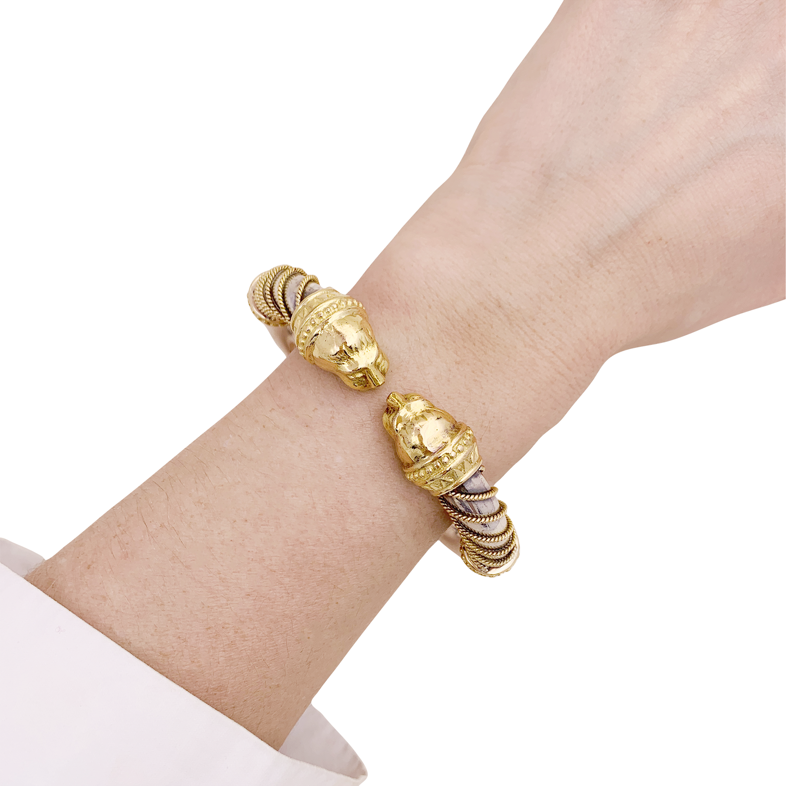 Bracelet Zolotas, "Heritage", or jaune, argent. 5
