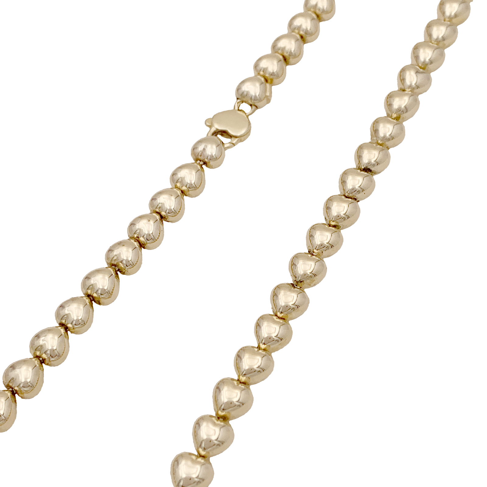 Collier « Cœurs » or jaune. 3