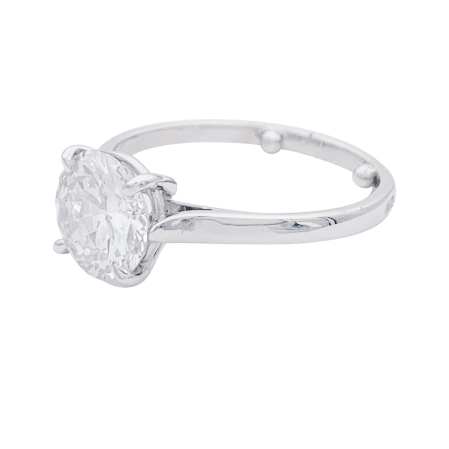 Bague solitaire diamant. 5