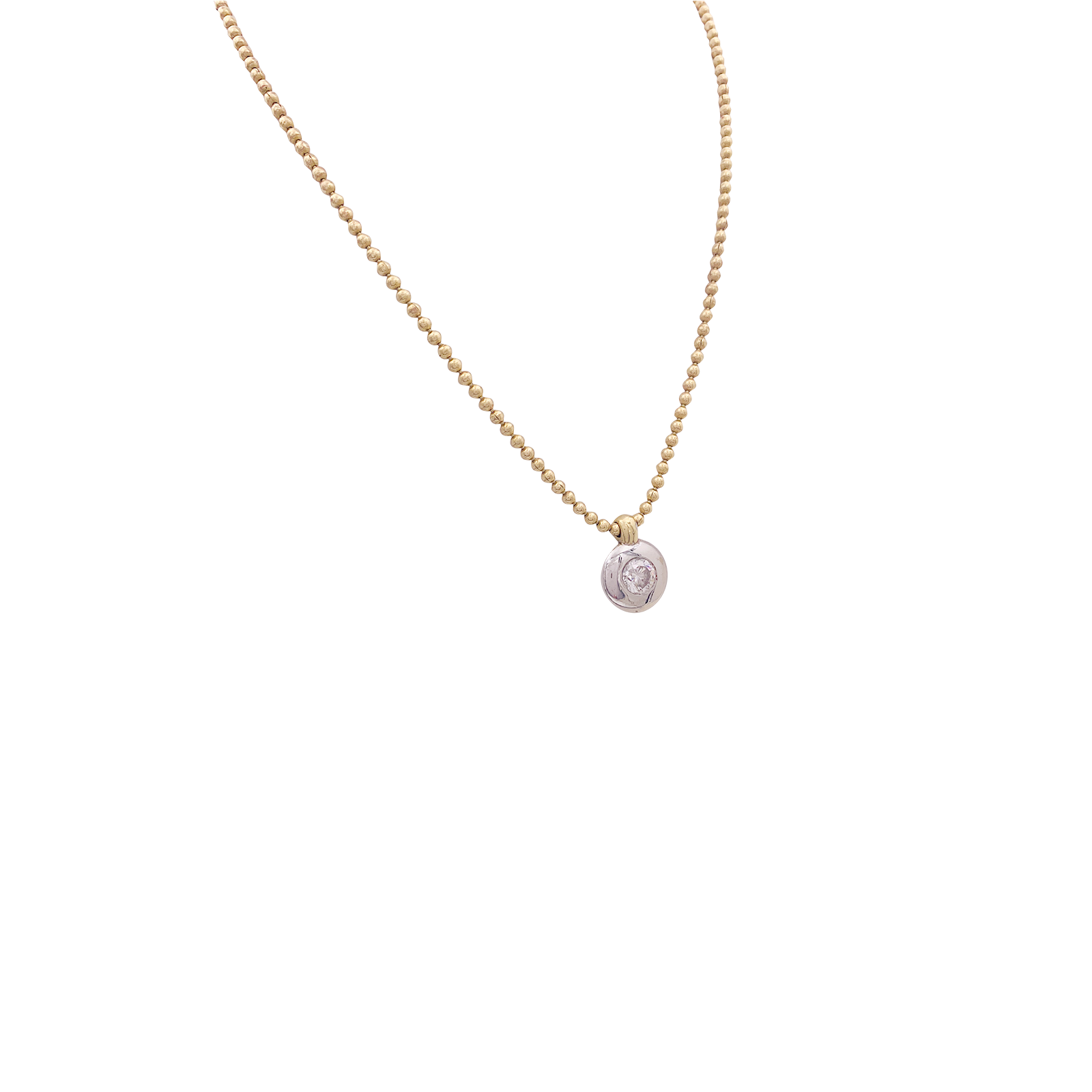 Collier deux ors, diamant. 3