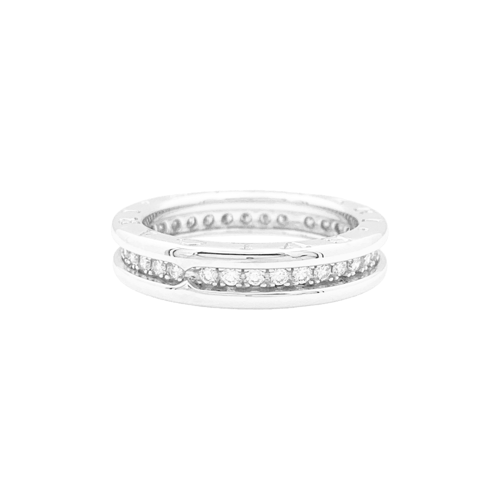 Bague Alliance B Zero De BULGARI - Or 18 Carats Blanc - Taille 62 (8,38 Grammes)