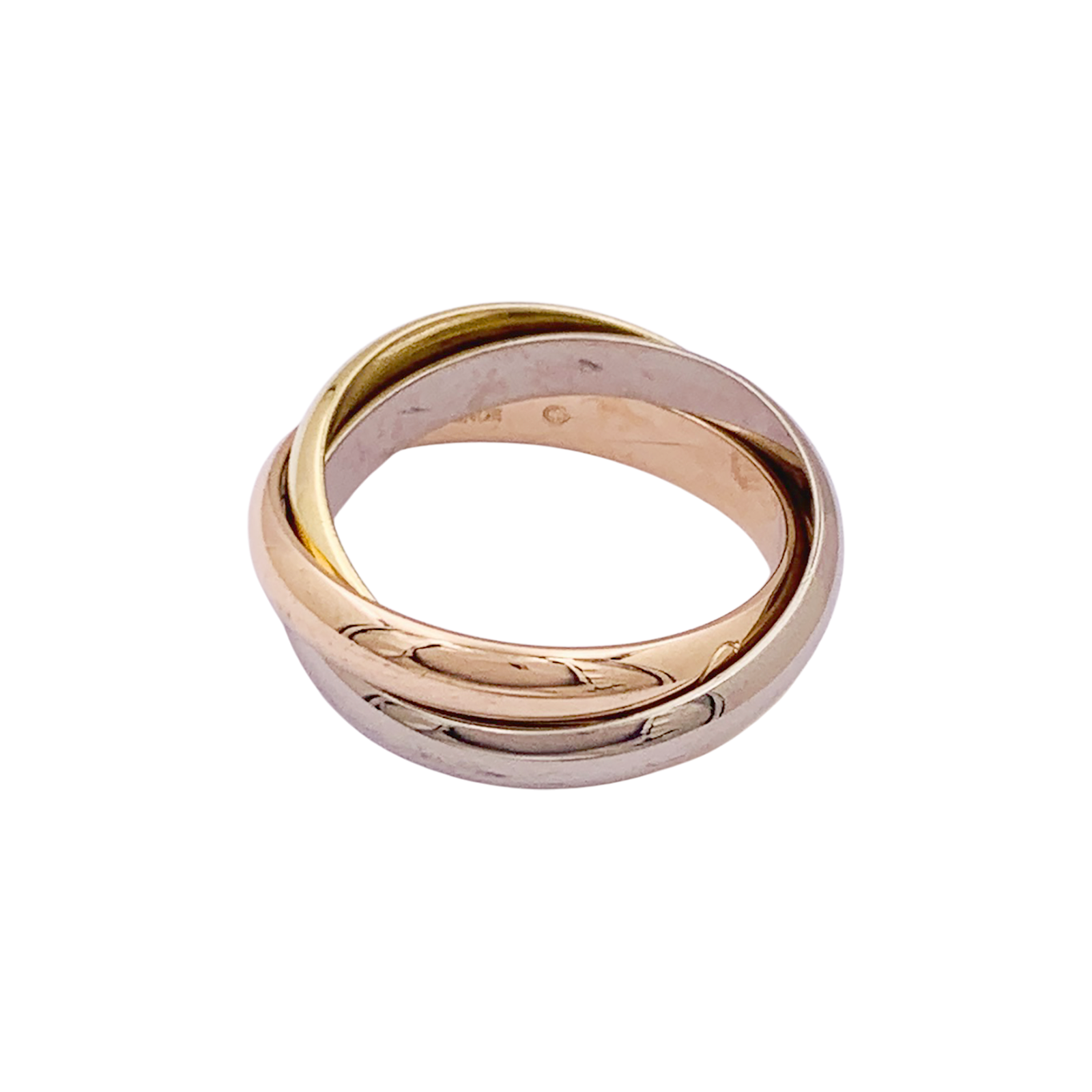 Bague Cartier, "Trinity Classique", trois ors. 3
