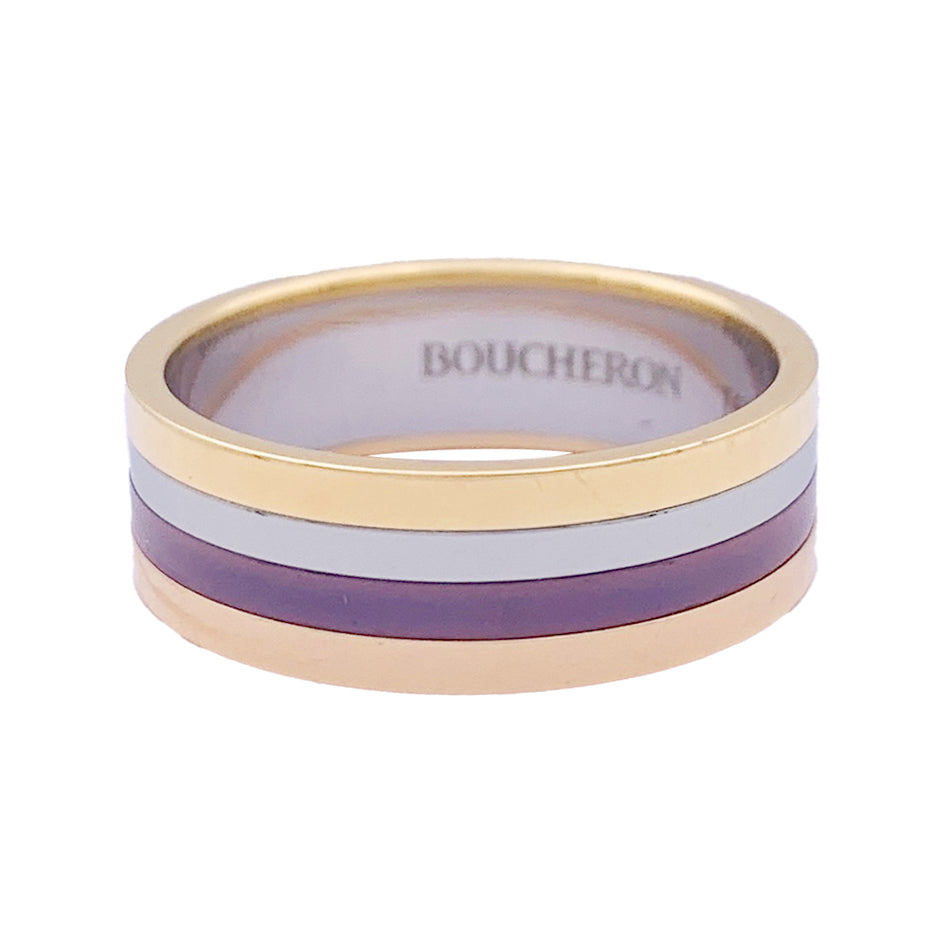 Bague Boucheron "My First Quatre", deux ors et acier. 3