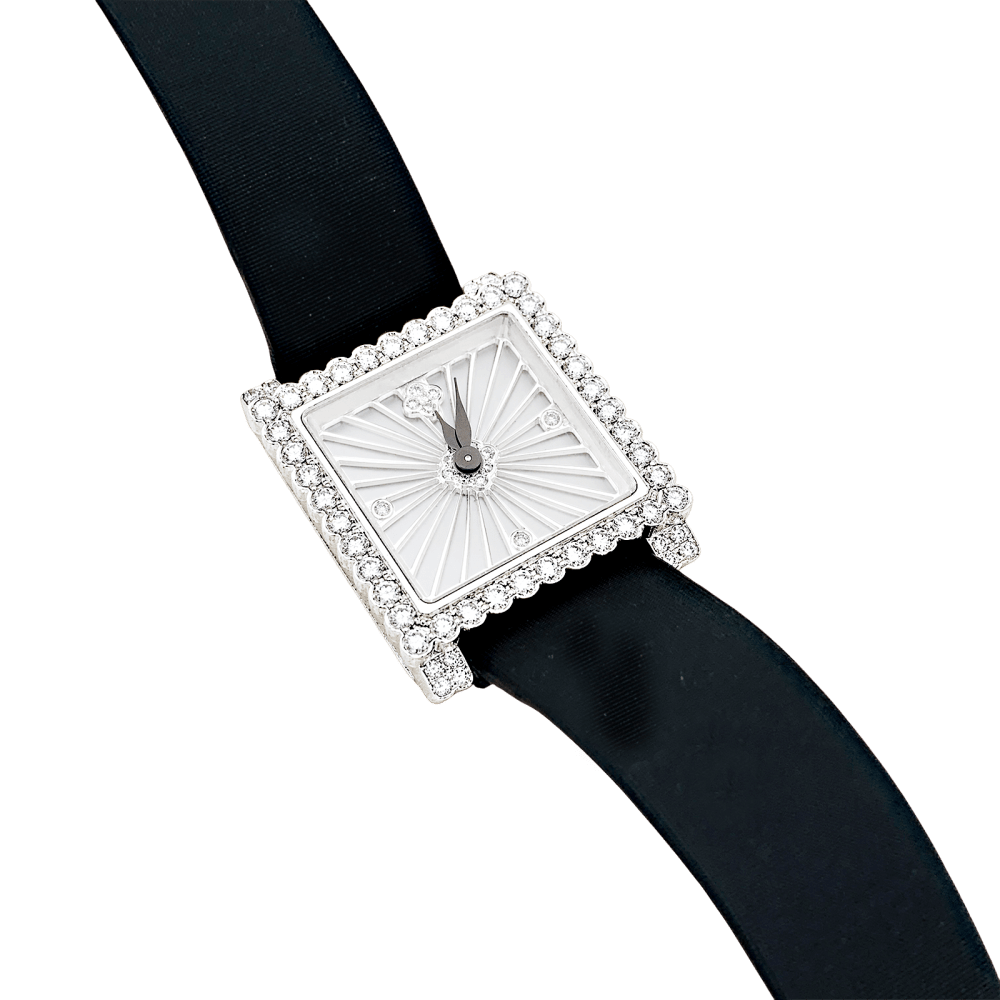 Montre BuccelIati, "Venuschron", or blanc, diamants. 2