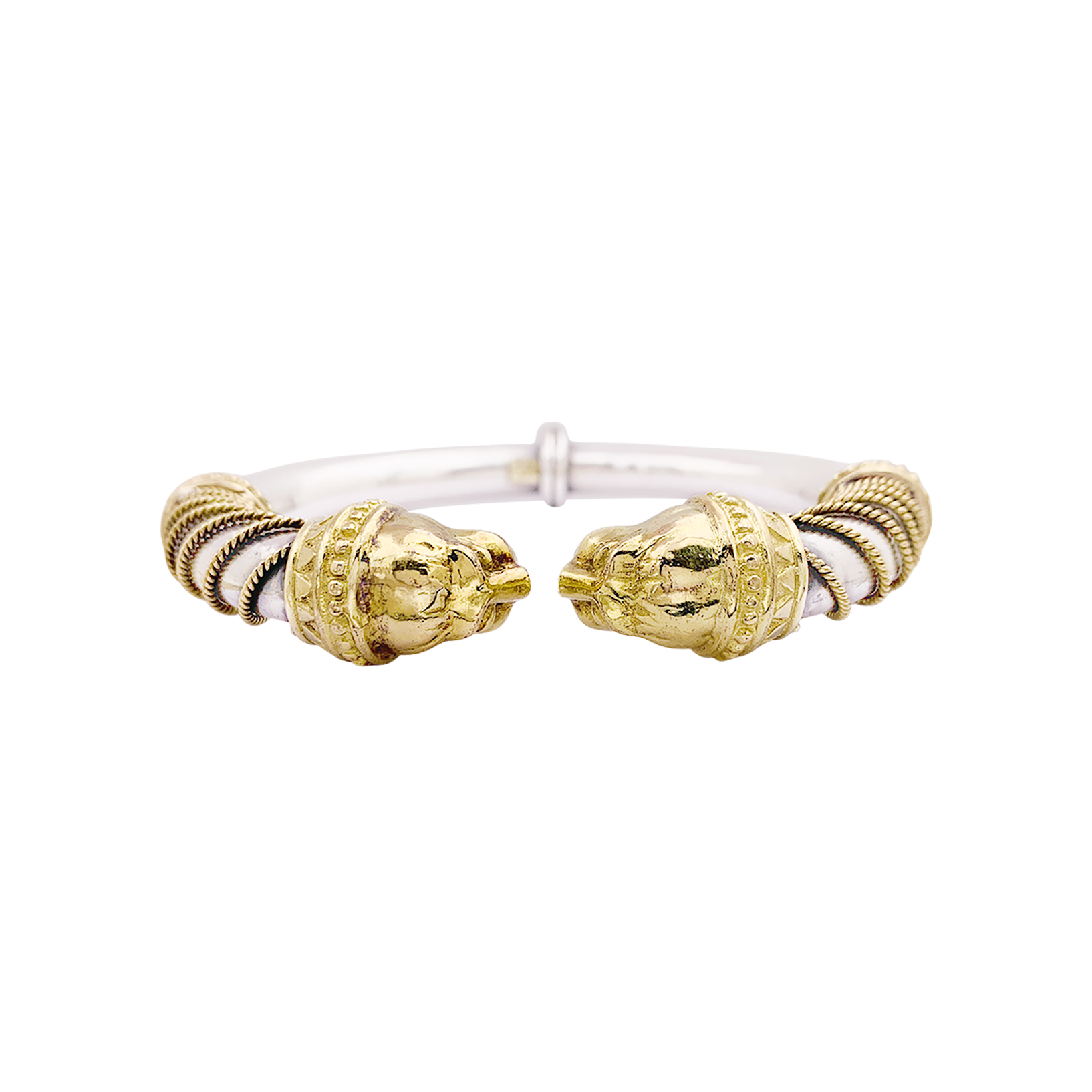 Bracelet Zolotas, "Heritage", or jaune, argent. 4
