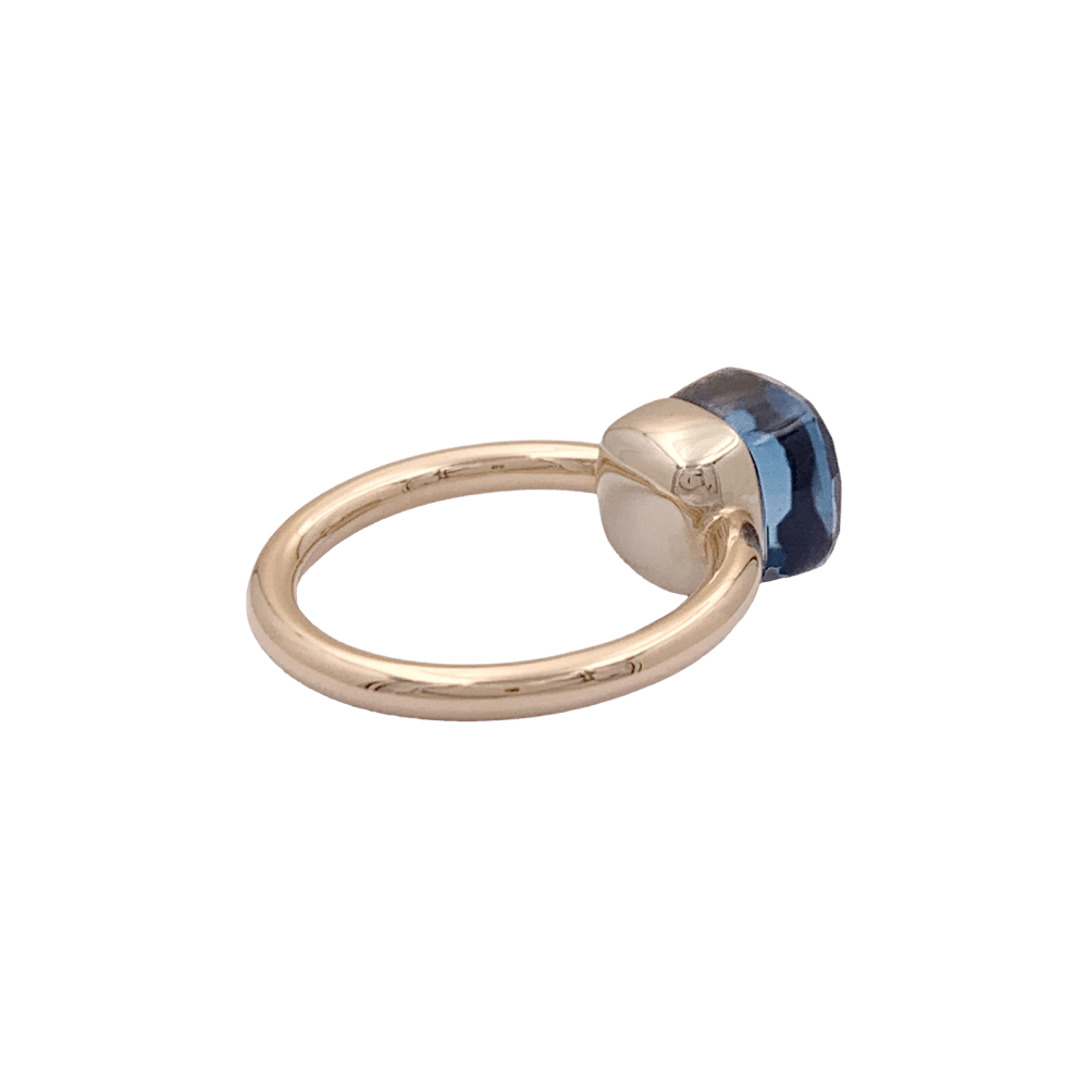 Bague Pomellato, « Nudo Petit», or blanc, or rose, topaze blue London. 4