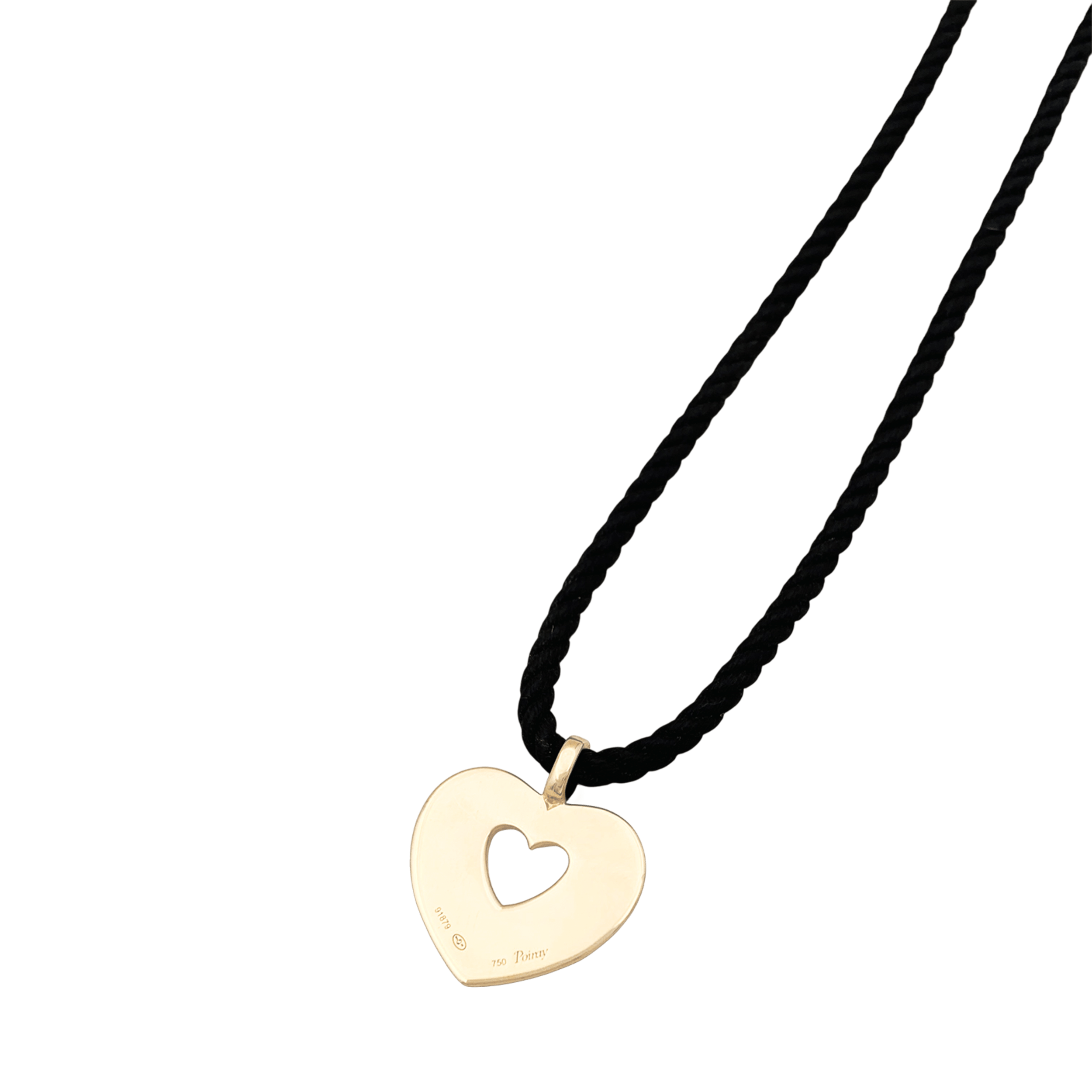 Pendentif Poiray "Coeur Secret" en deux tons d'ors et diamants. 4