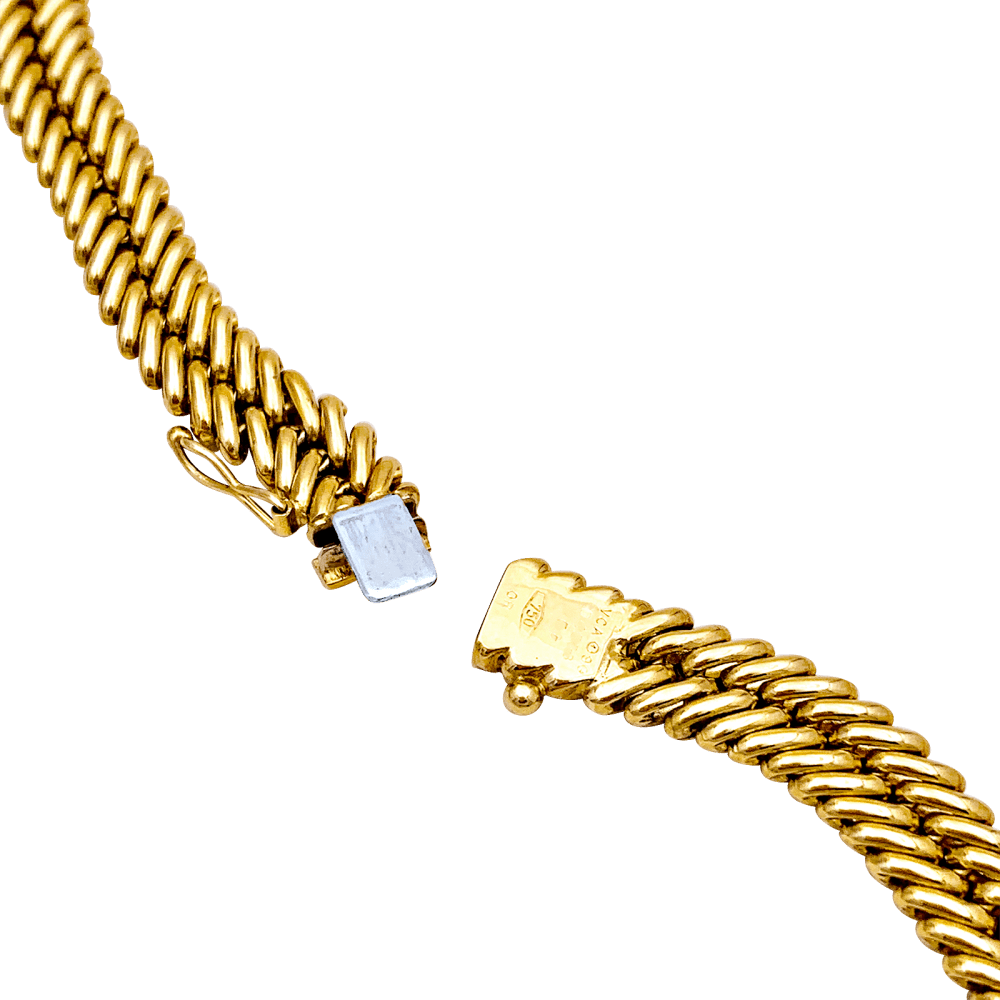 Collier Van Cleef & Arpels, or jaune, saphir, diamants. 5