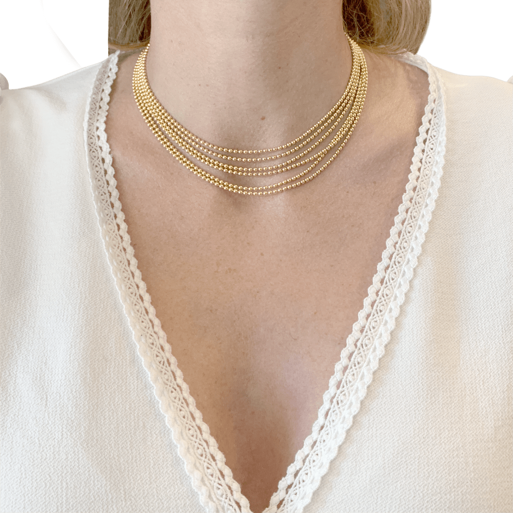 Collier Cartier, "Draperie", 6 rangs, or jaune. 5