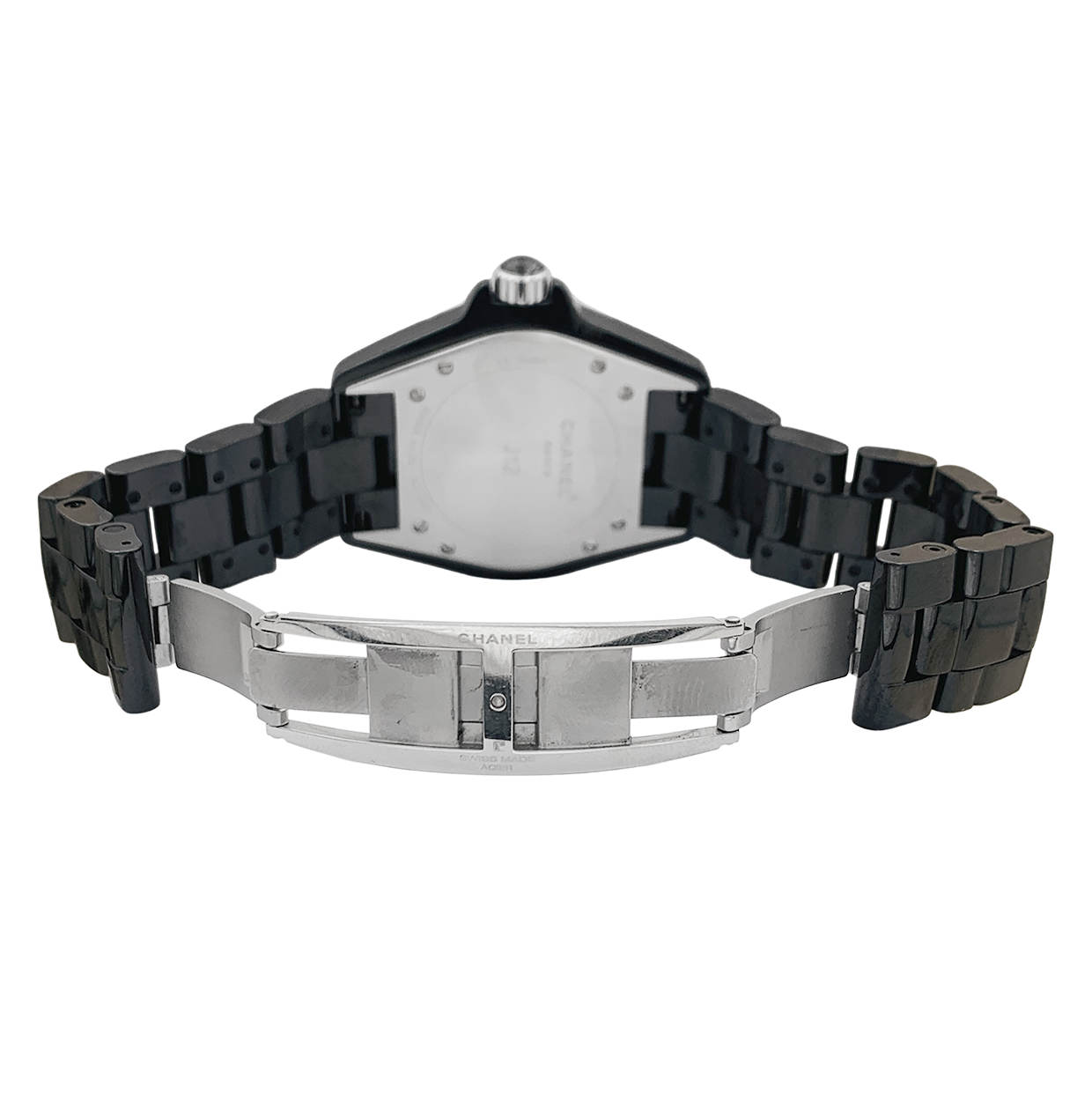 Montre Chanel, "J12", céramique noire, acier. 1