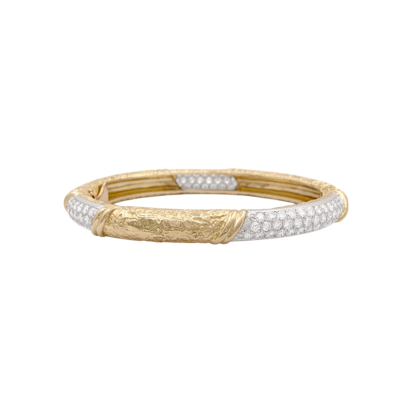 Bracelet jonc Van Cleef & Arpels, or jaune et diamants 1