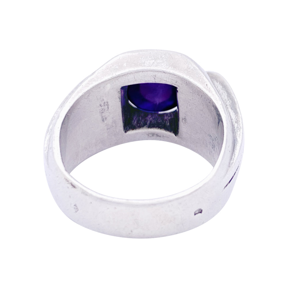 Bague attribuée à Boivin, argent et améthyste 5