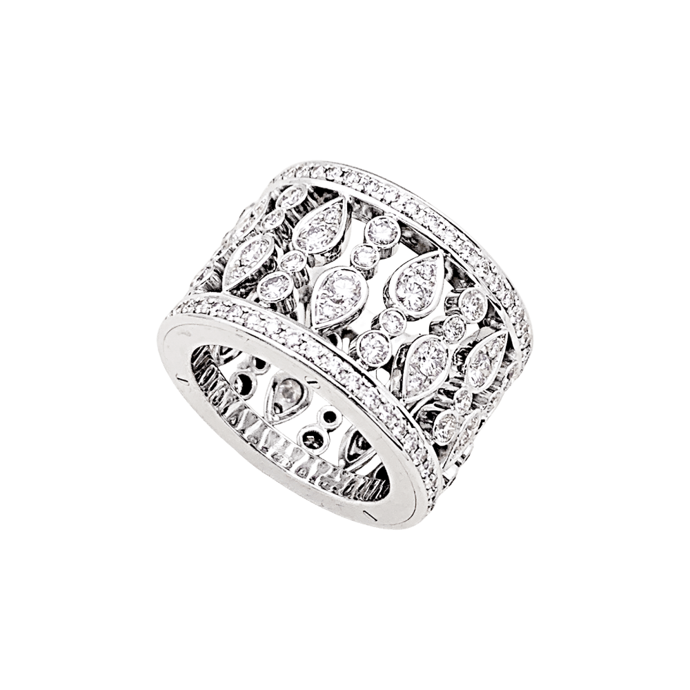 Bague Chopard, "Haute Joaillerie" or blanc et diamants. 3
