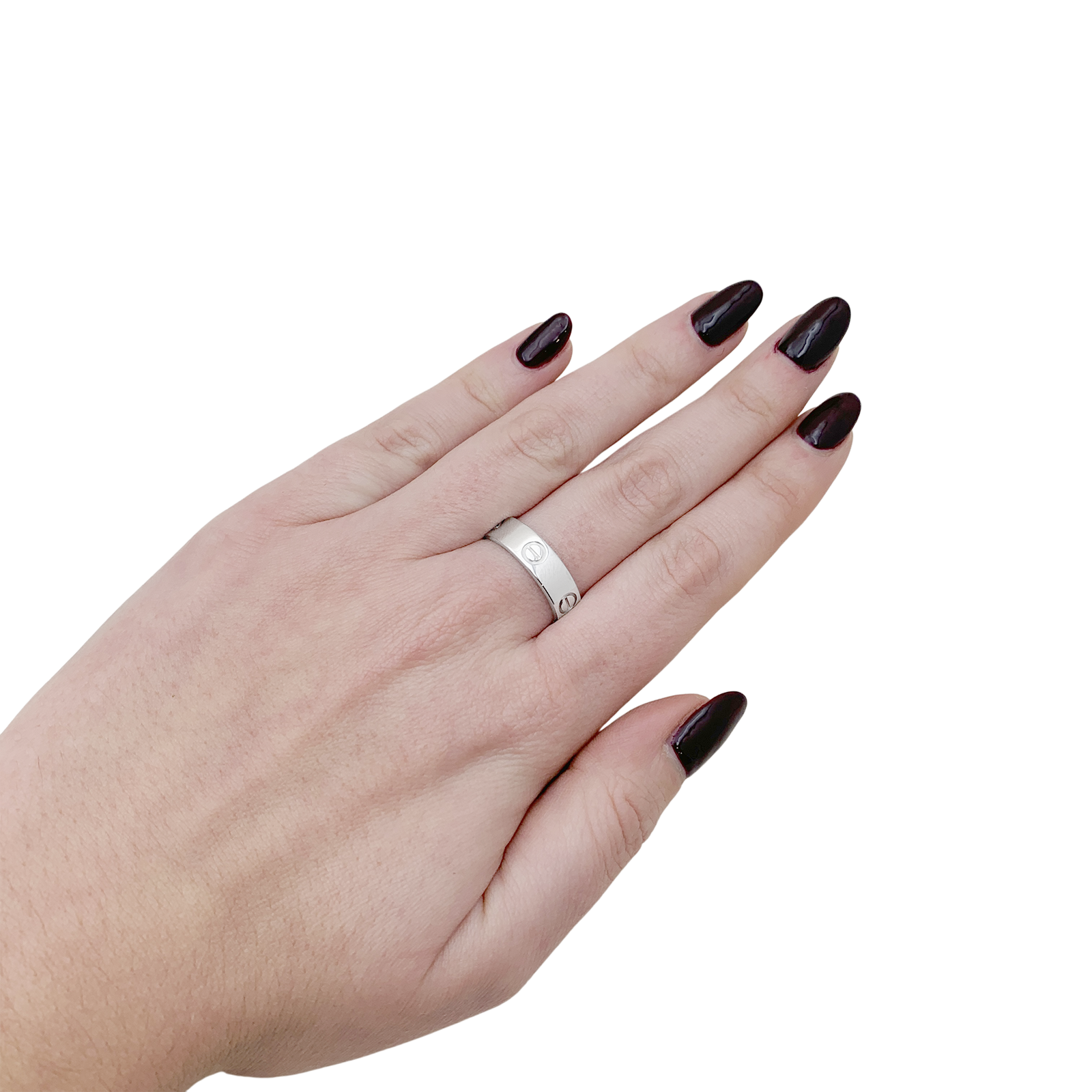 Bague Cartier "Love" platine. 5