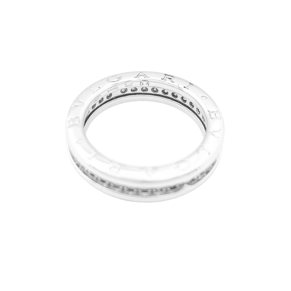 Bague Bulgari, "Alliance B.Zero1", or blanc et diamants. 3