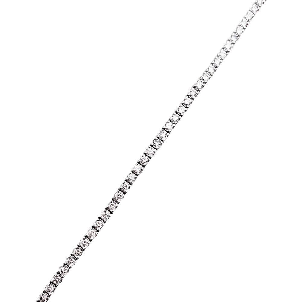 Bracelet ligne, or blanc et diamants. 3