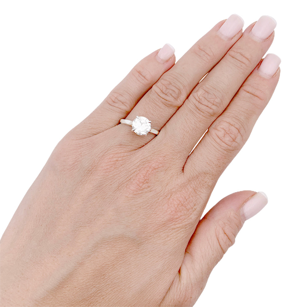Bague solitaire diamant. 7