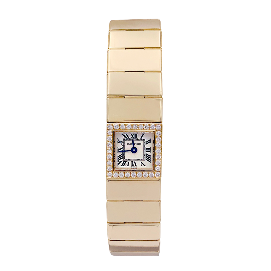 Reloj Cartier, "Tank Lingot", oro amarillo, diamantes.