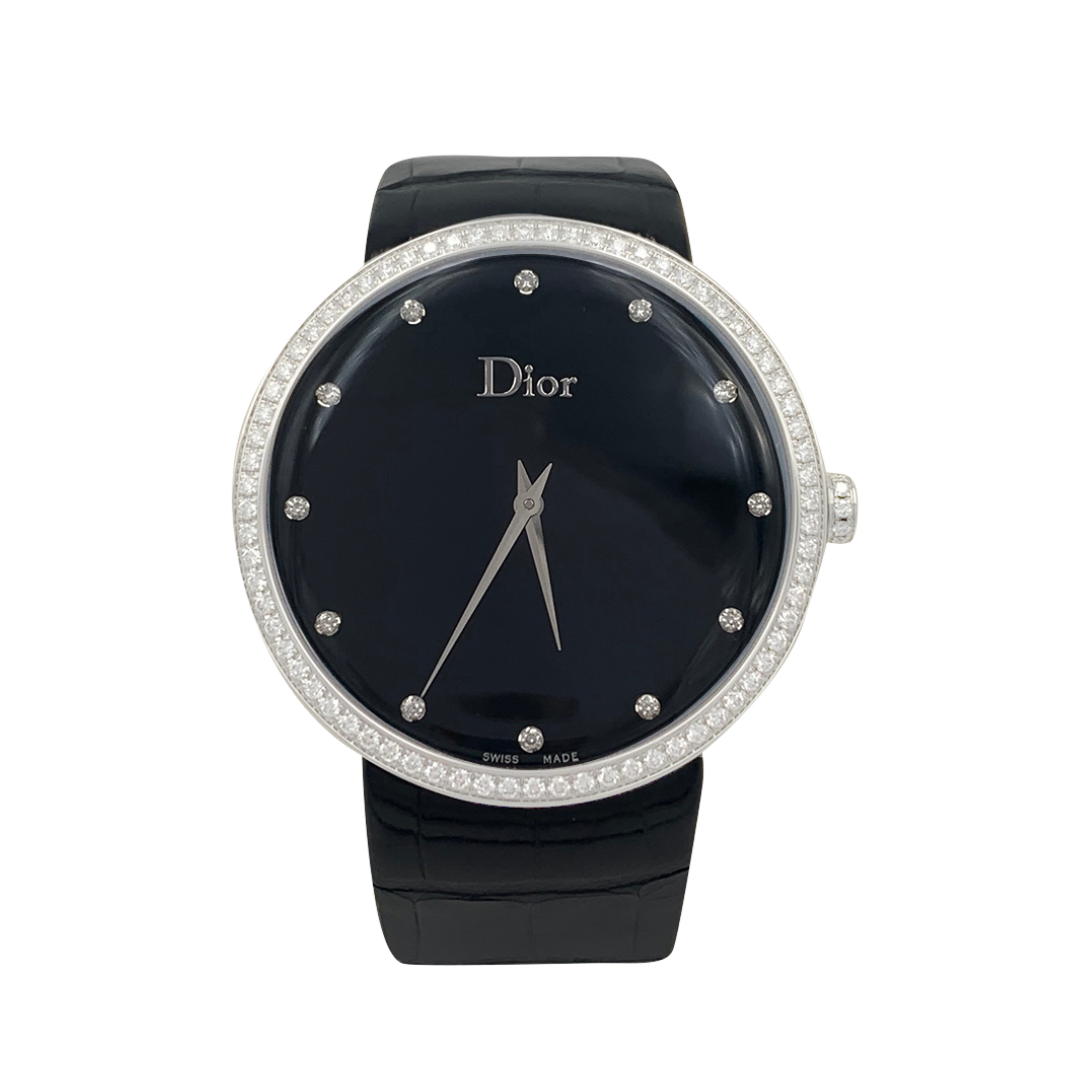 Reloj Dior, “La D de Dior”, acero, diamantes.
