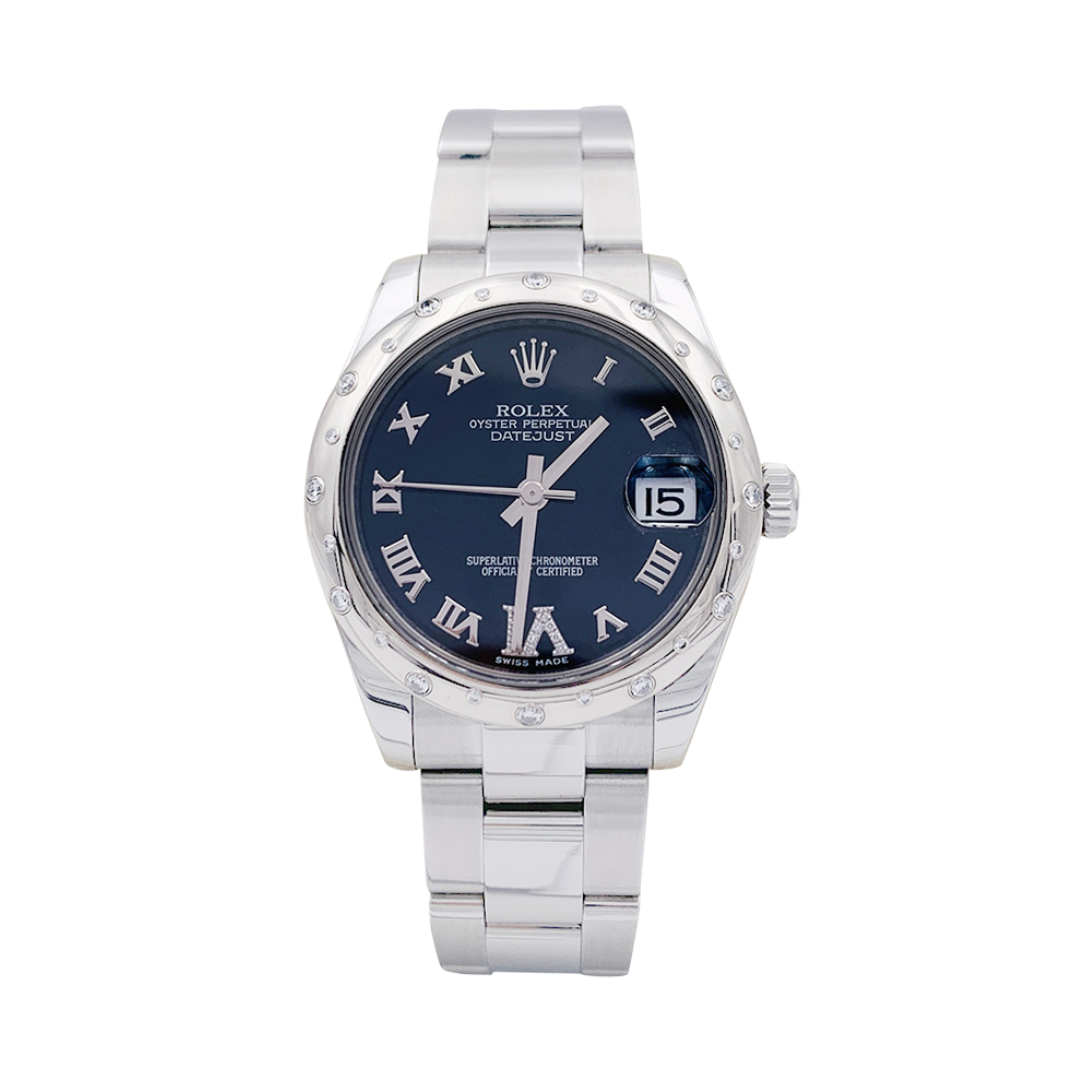 Rolex watch, "Oyster Perpetual Datejust", steel, diamonds.