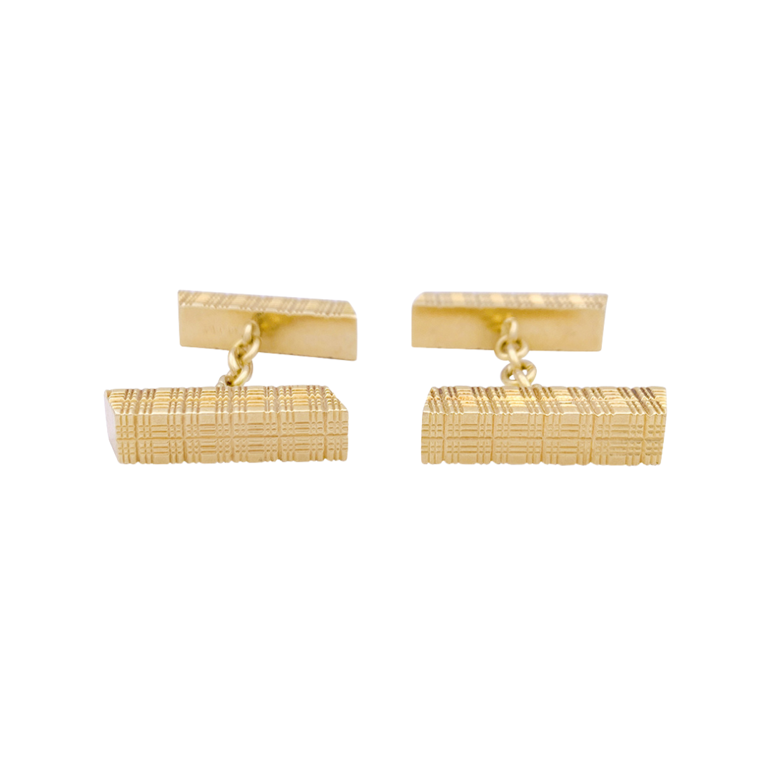 Boutons de manchette Hermès, or jaune.