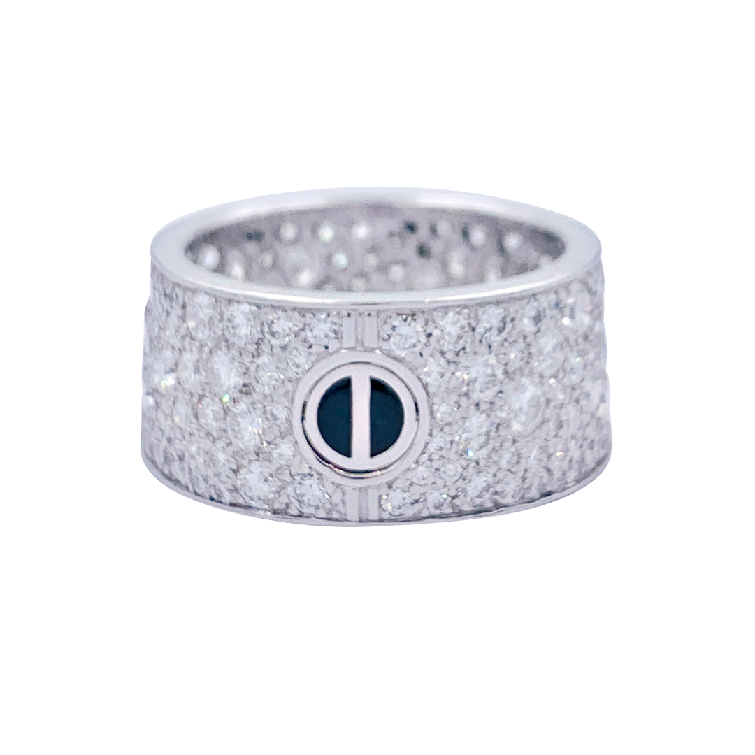 Anillo Cartier, "Love", oro blanco, diamantes.