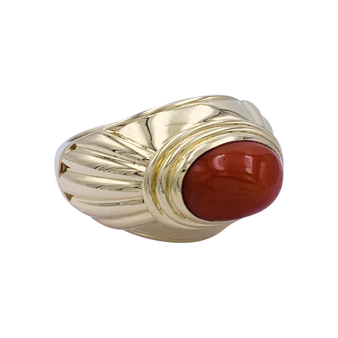 Bague Boucheron,"Jaïpur", or jaune, corail.