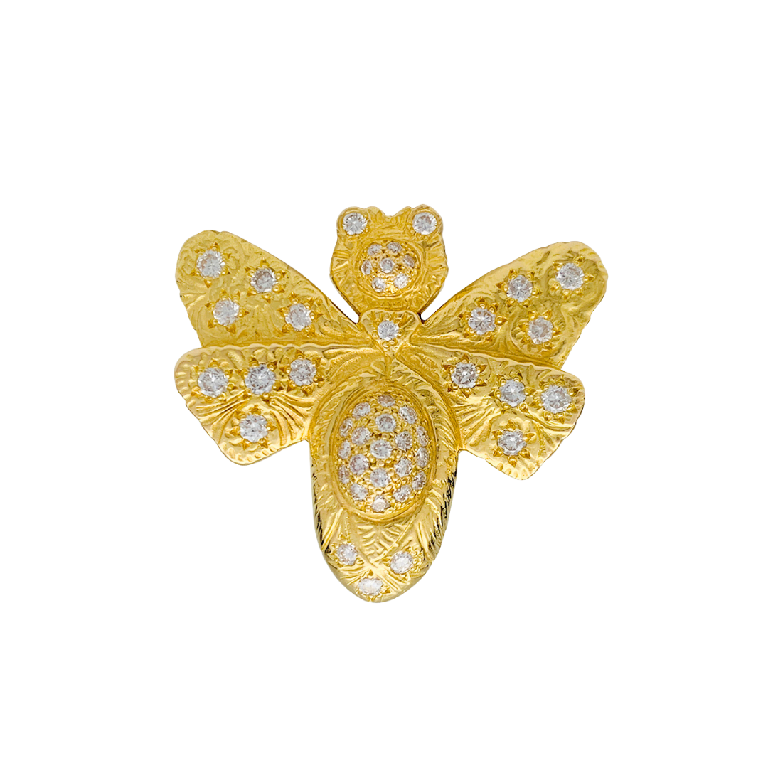 Anillo Garnazelle “Mariposa” en oro amarillo, diamantes.