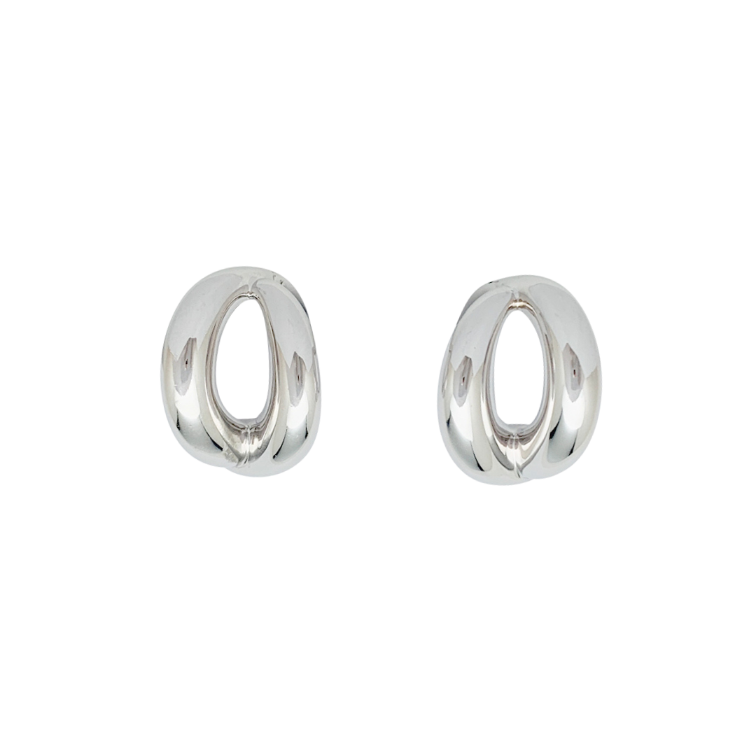Boucles d'oreilles Mauboussin, "Twins", or blanc.
