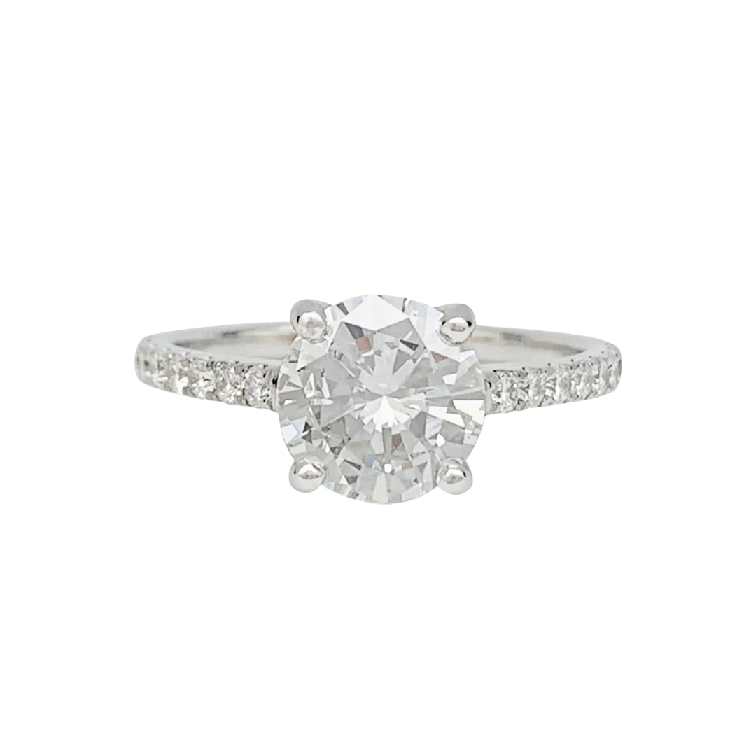 Bague solitaire diamant 1,53 carat.