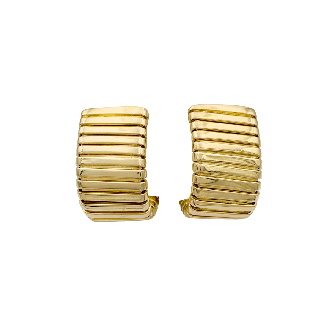 Pendientes Bulgari "Tubogas", oro amarillo.