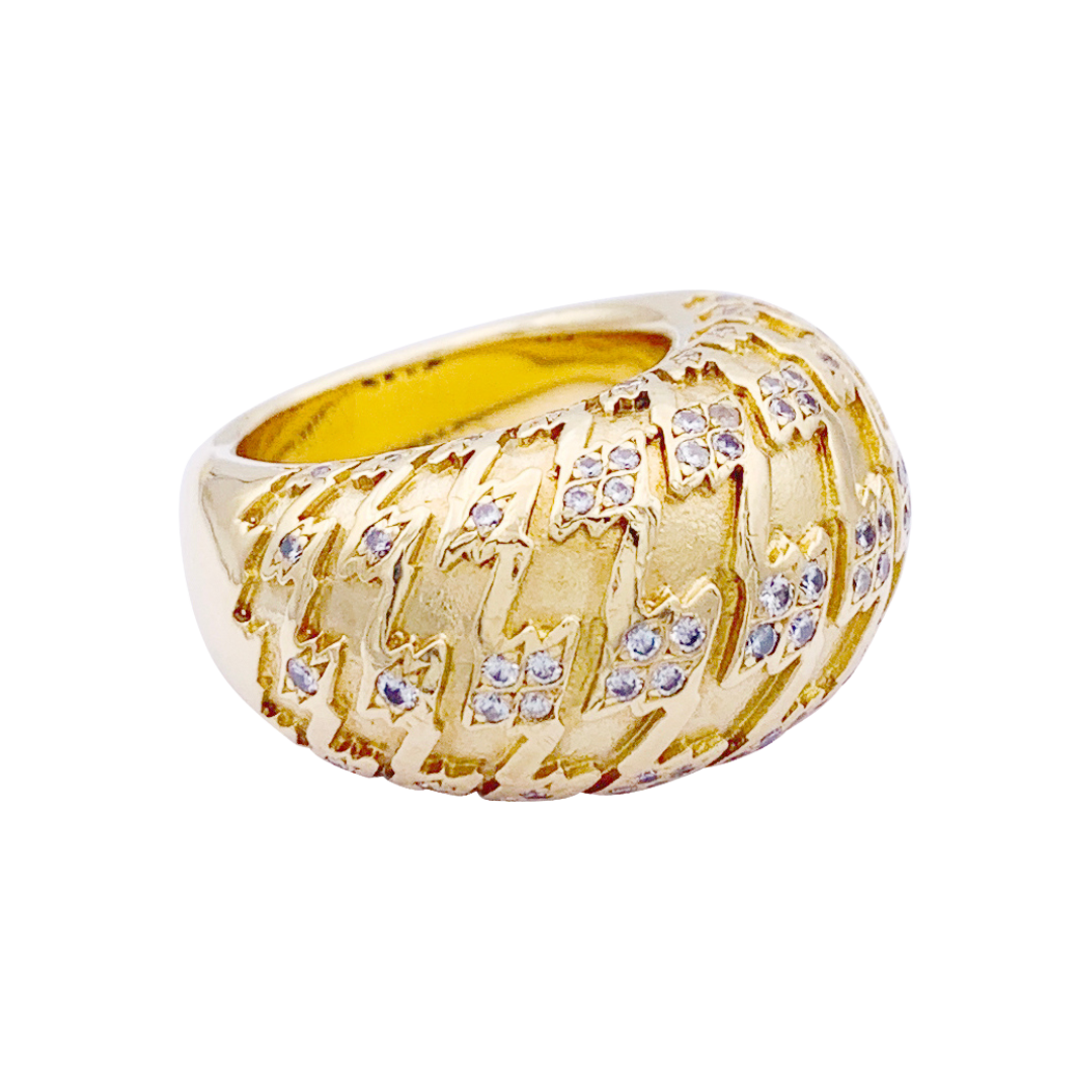 Bague Dior, "Poulette", or jaune, diamants.
