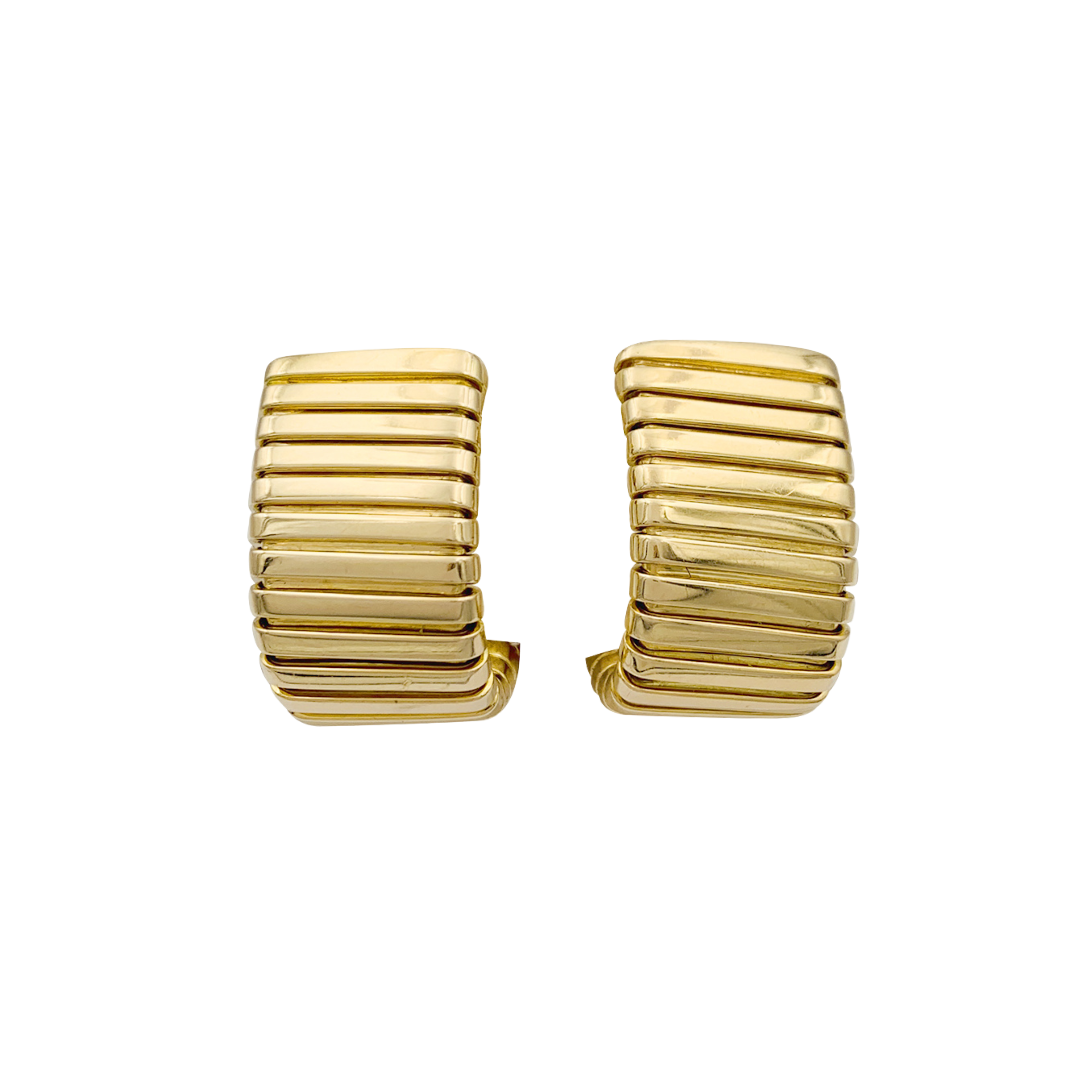 Pendientes Bulgari "Tubogas", oro amarillo.