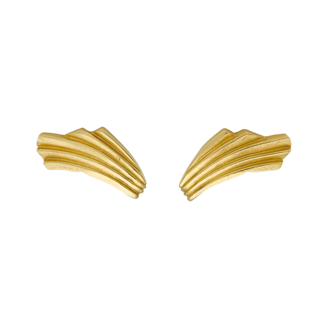 Pendientes Lalaounis “Drapé” en oro amarillo.