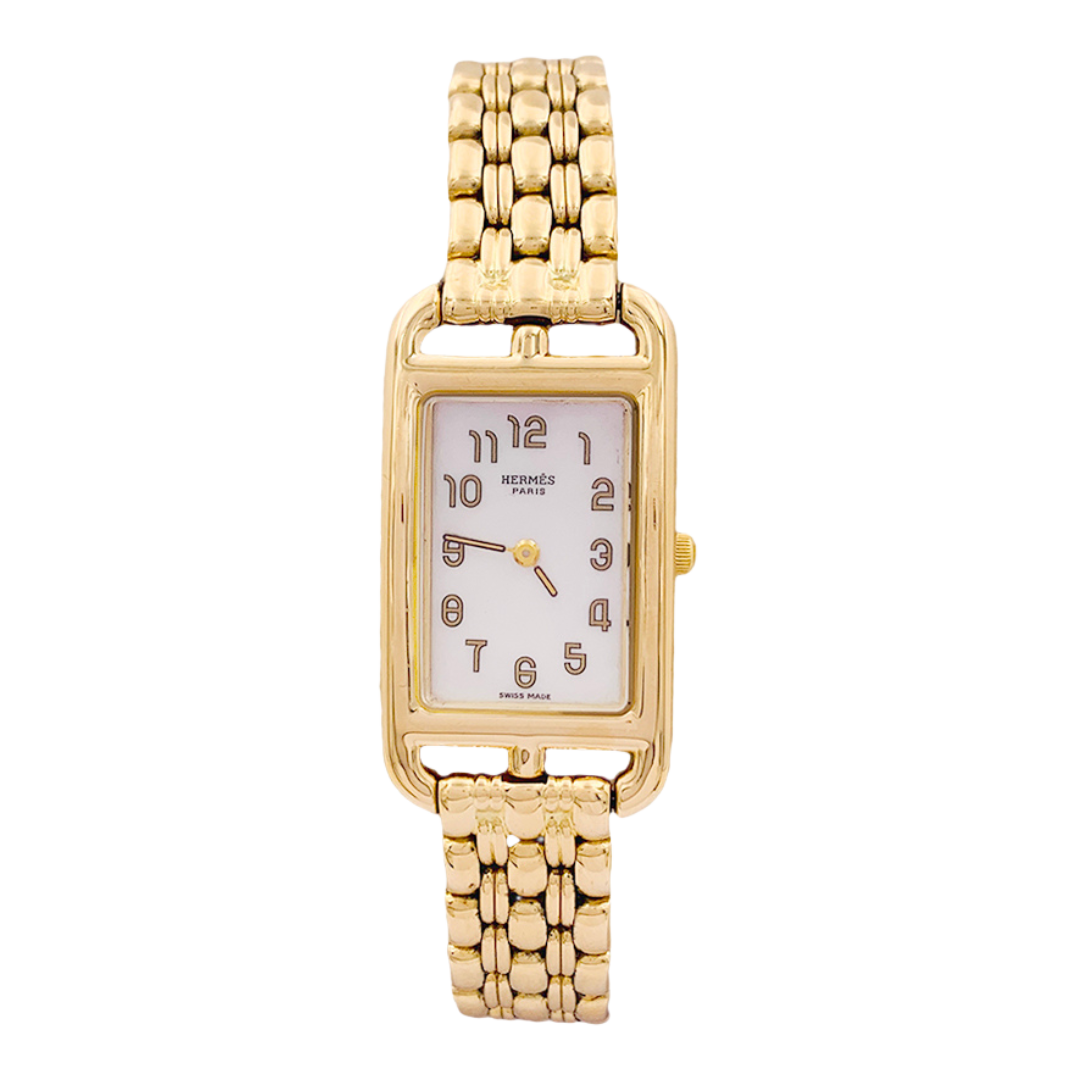 Hermès watch, "Cape Cod Nantucket", yellow gold.