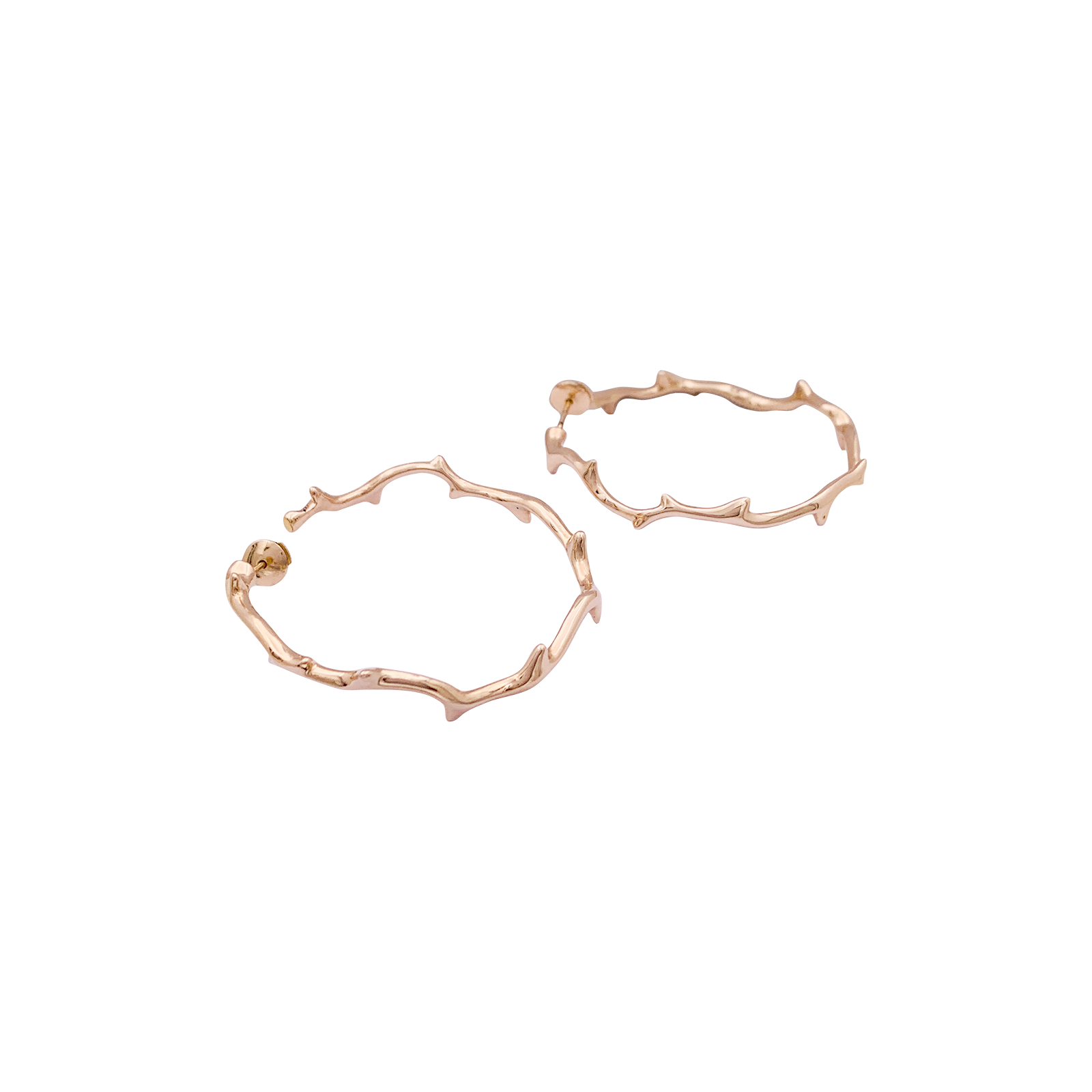 Boucles d'oreilles Dior, "Bois de Rose", or rose. 2