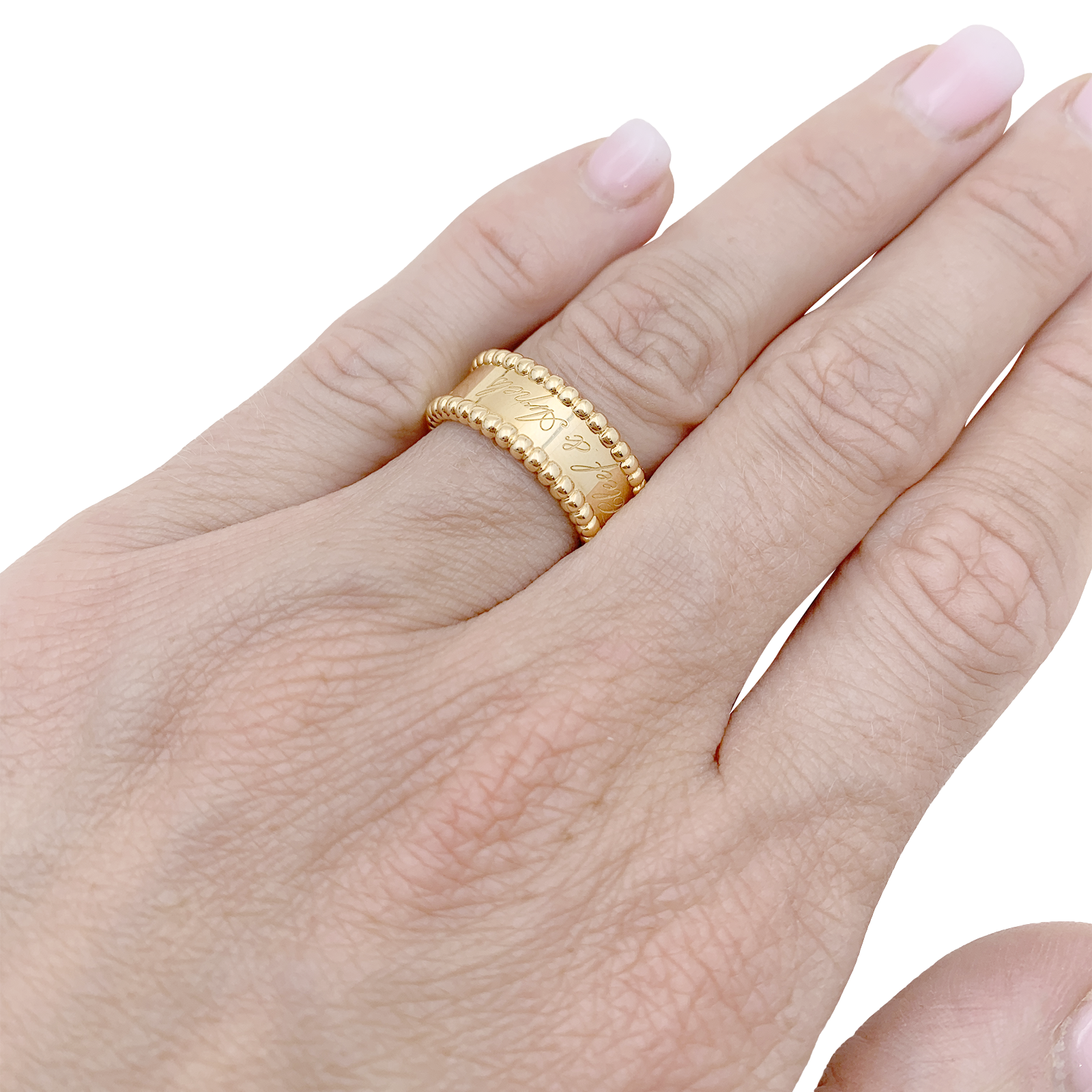 Bague Van Cleef & Arpels, "Perlée signature", or jaune. 8