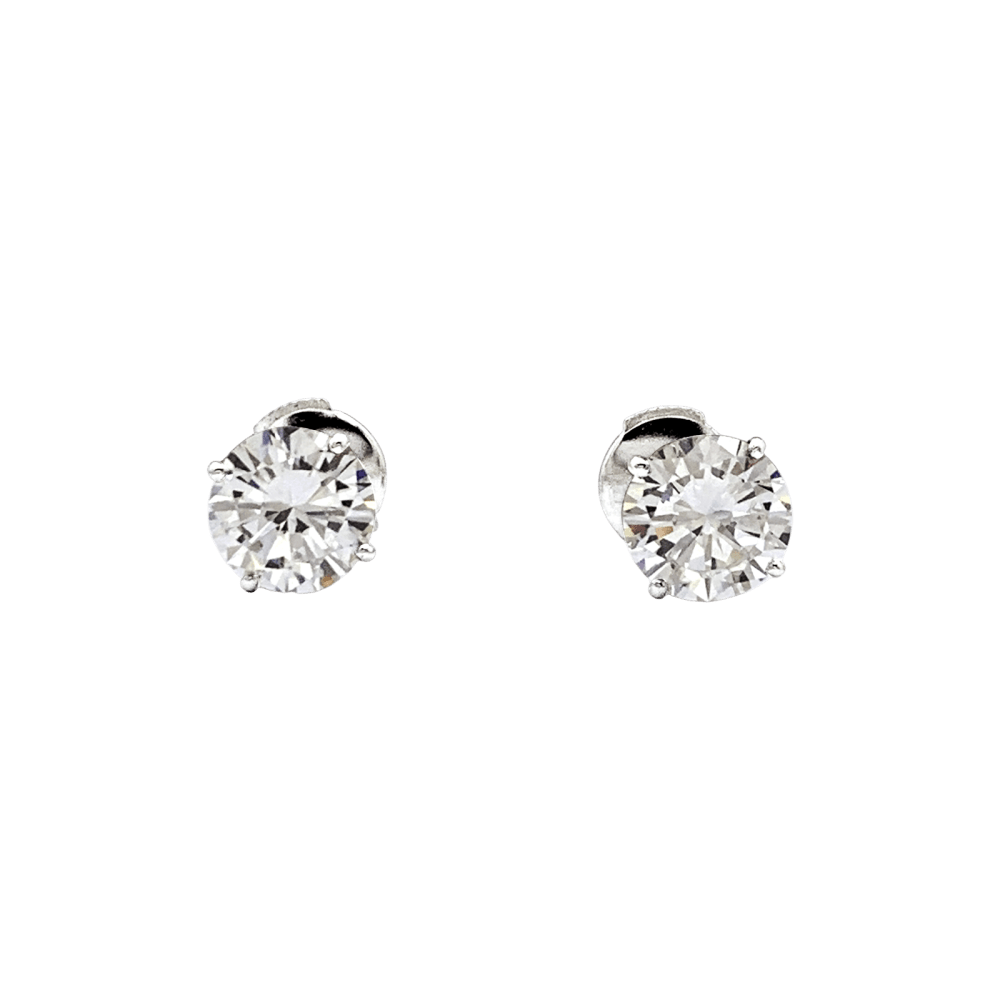 Puces d'oreilles diamants et or blanc. 2