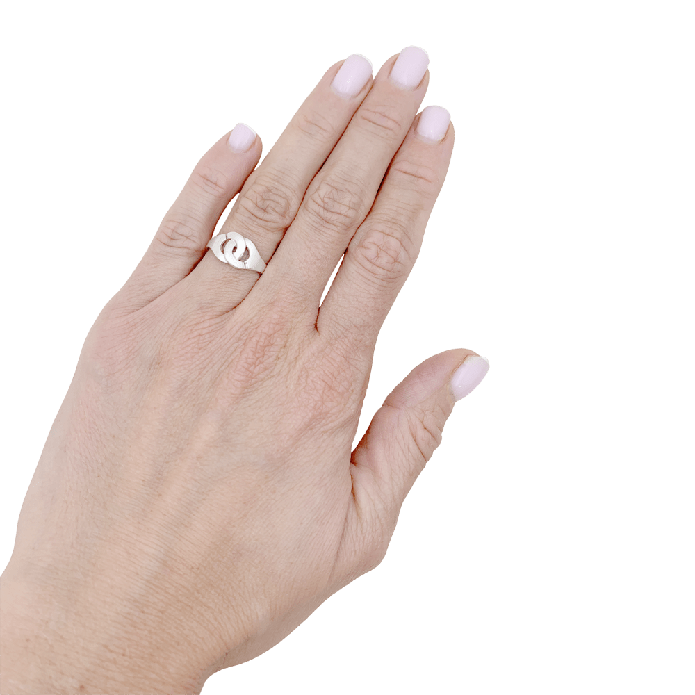 Bague Dinh Van, "Menottes R8", or blanc. 6