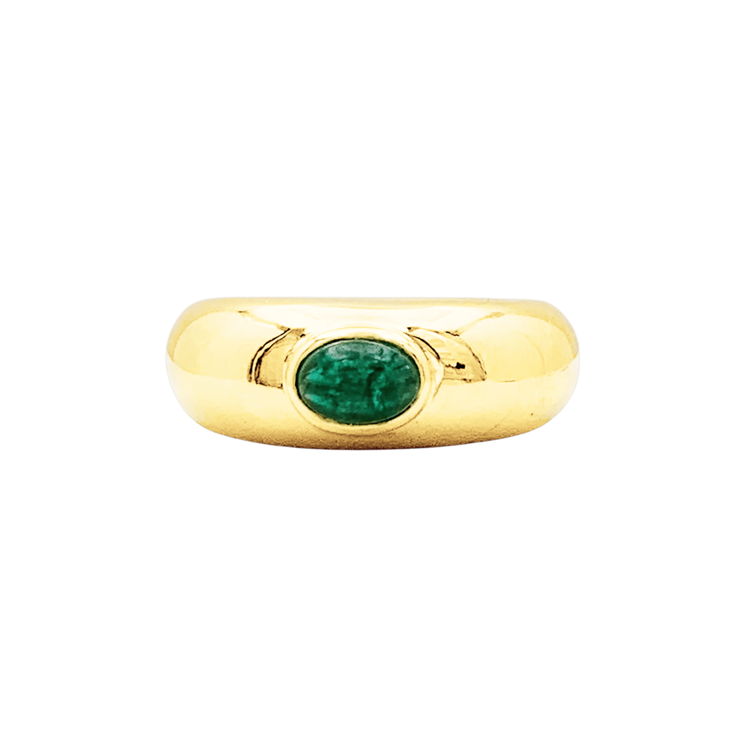Bague Chaumet, "Anneau" or jaune et émeraude. 1