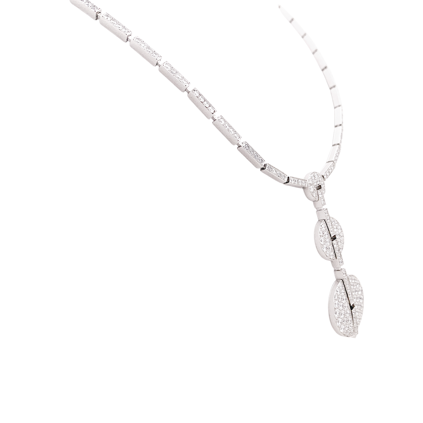 Collier Haute Joaillerie Cartier "Himalia" or blanc, diamants. 1