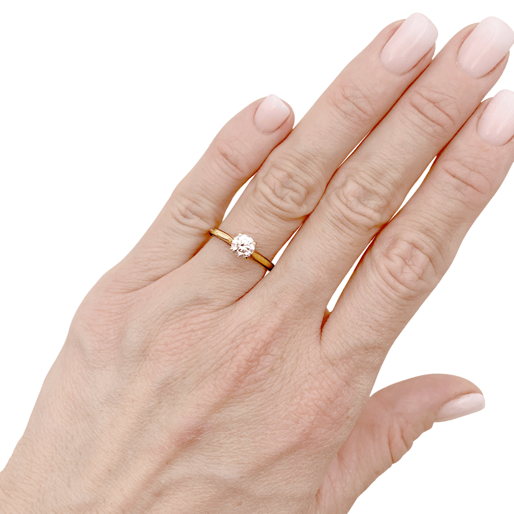 Solitaire Cartier, "1895",or jaune et diamant. 7