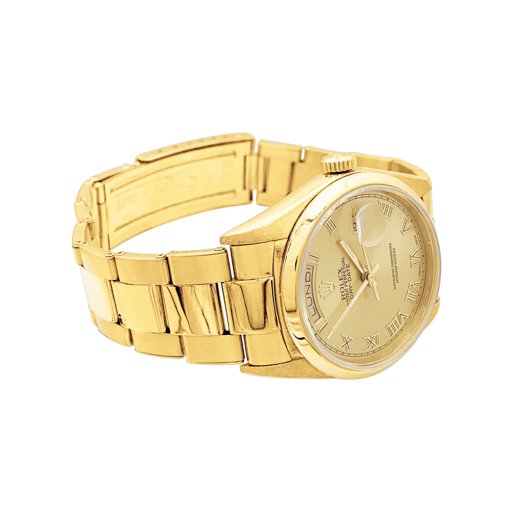 Montre Rolex, "Oyster Perpetual Day-date", or jaune. 5