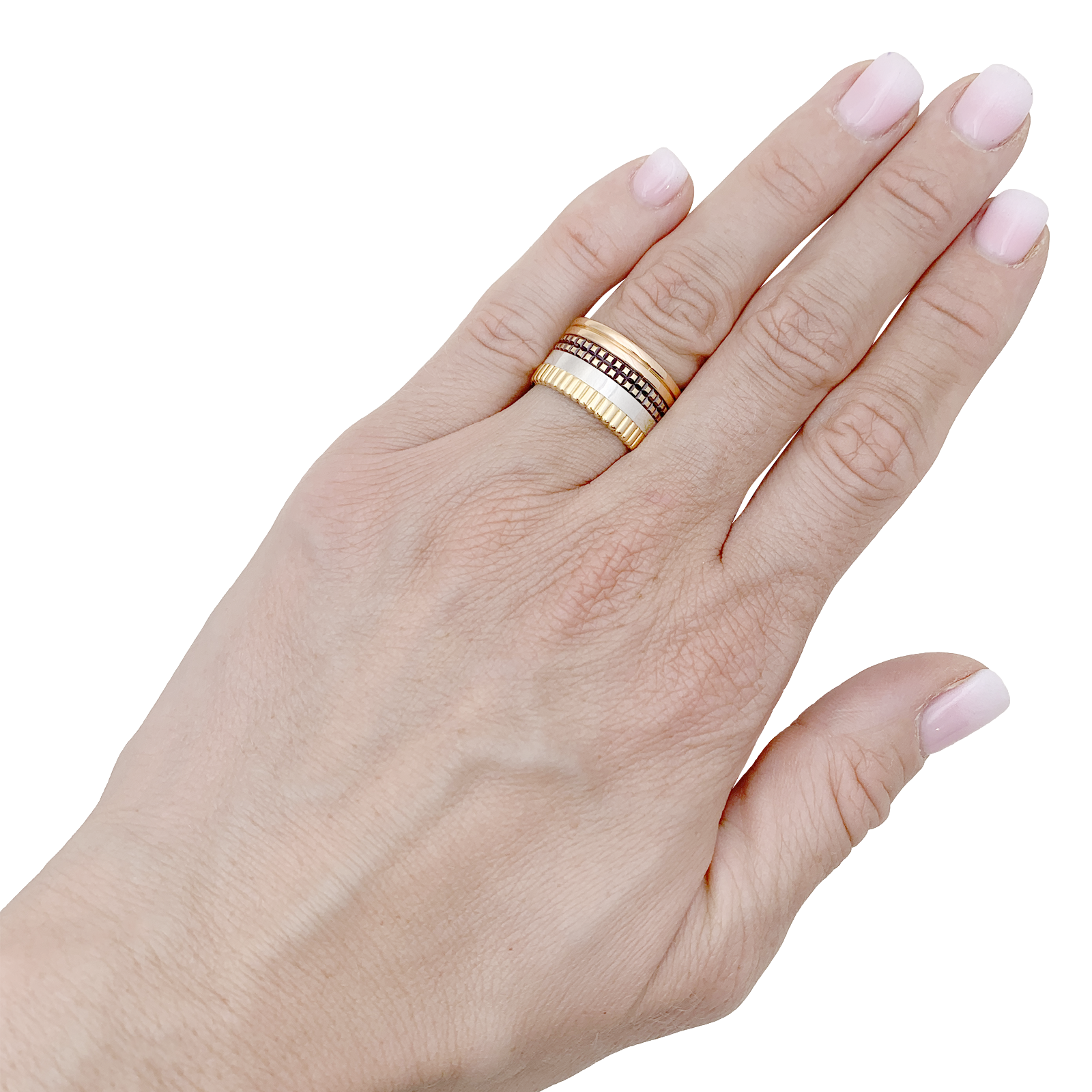 Bague Boucheron "Quatre Classique Large" trois ors. 5