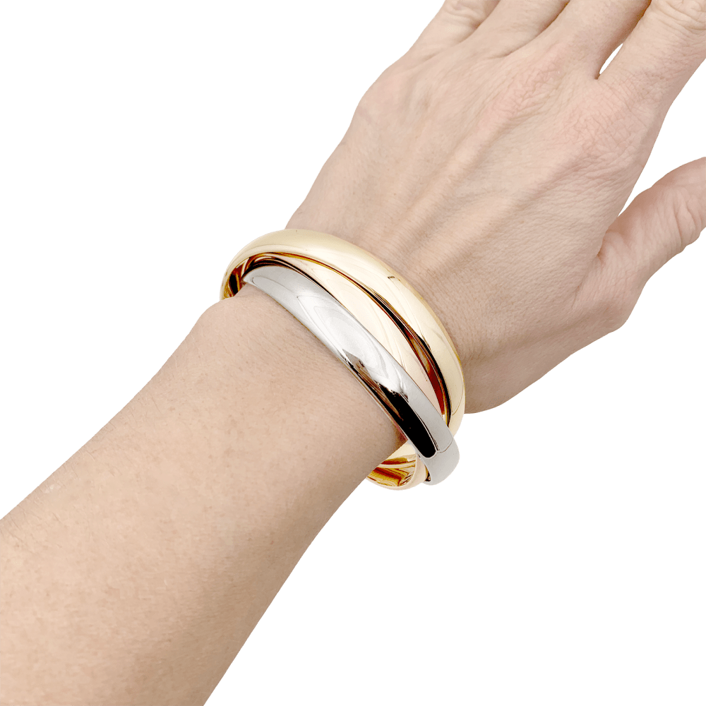 Bracelet Cartier, "Trinity", trois ors. 7