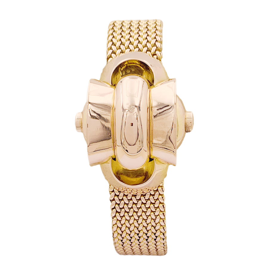 Montre vintage secrète, or rose. 1