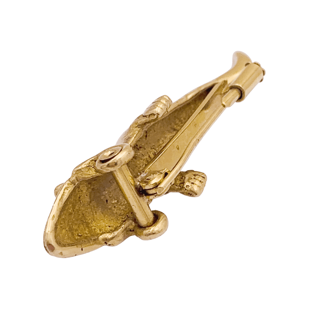 Broche, «Lézard », or jaune. 3