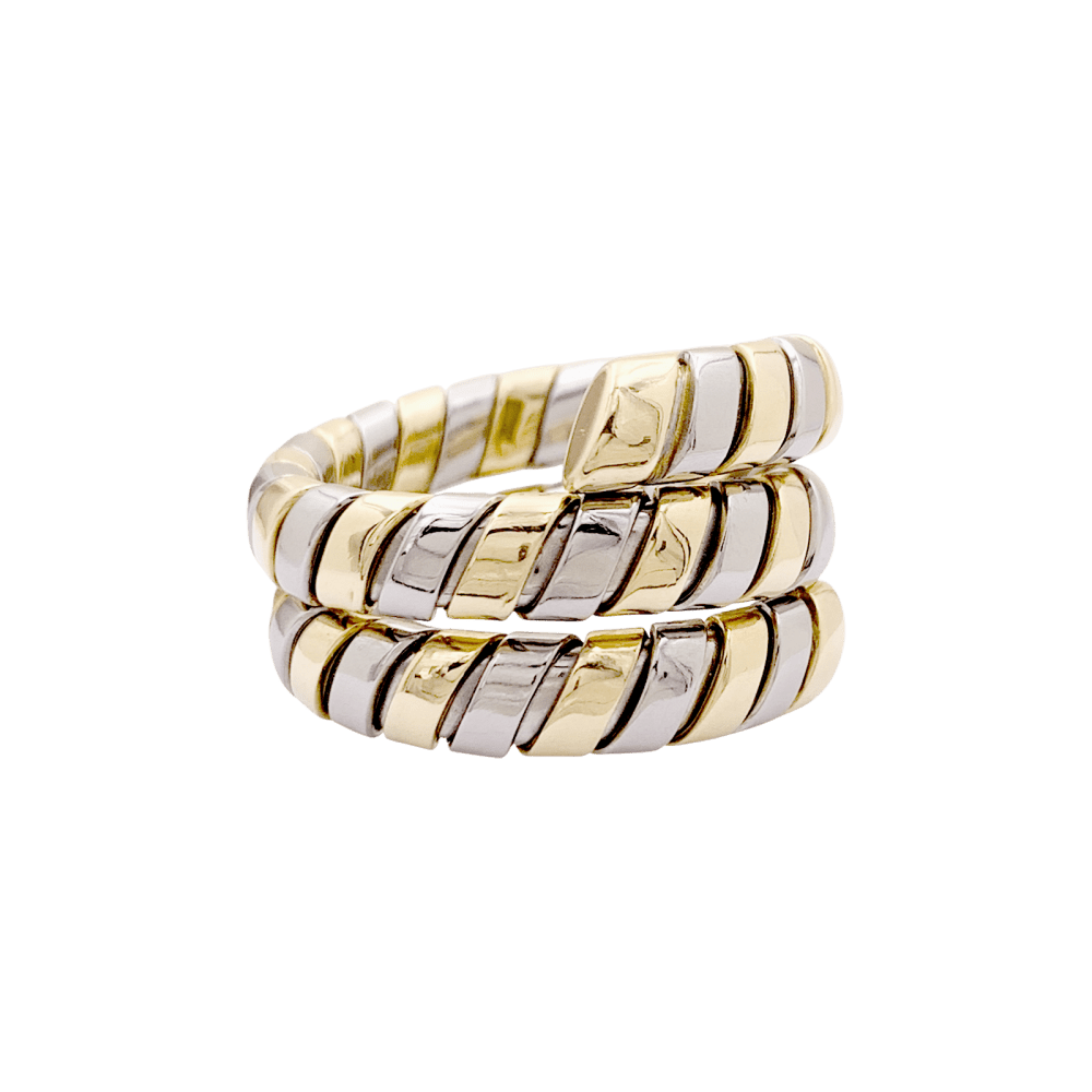 Bague Bulgari, "Tubogas", deux tons ors. 4