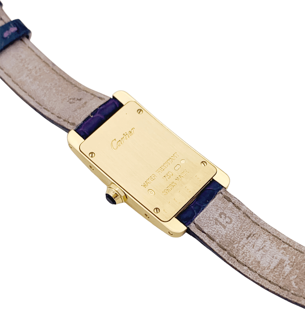 Montre Cartier, "Tank Américaine", or jaune. 4