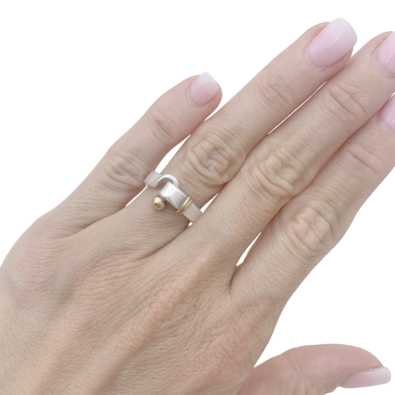 Bague Tiffany & Co., or jaune, argent. 6